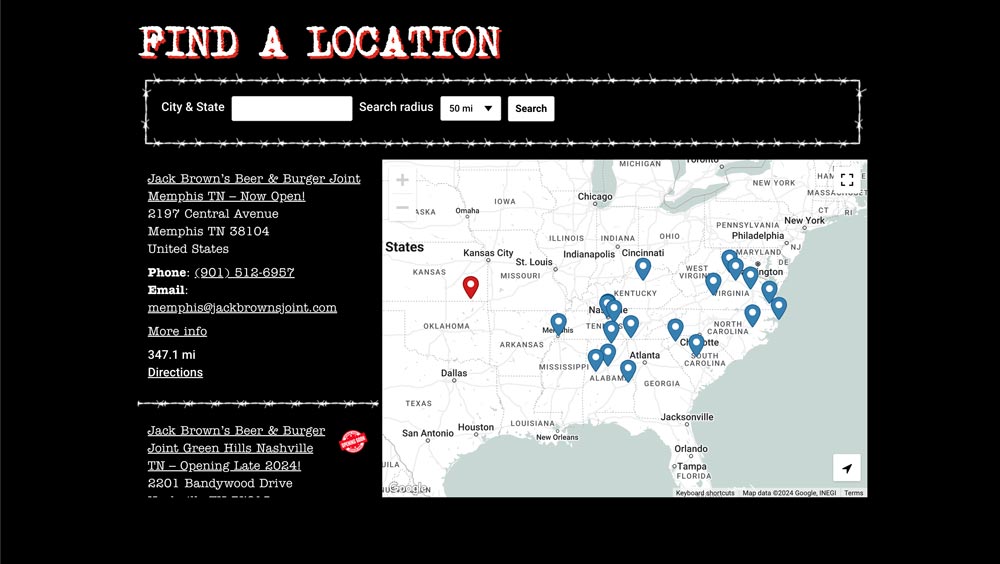 JBs Auburn Joint location page