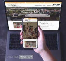 A showcase of Digital Minerva's work on the Heifetz website, showing the site on two different devices 